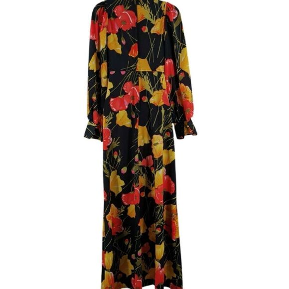Lovely Vintage 1970s Long-Sleeved Floral Dress | Handmade - Picture 3 of 4